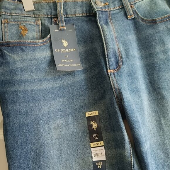 16👖U.S. Polo Assn. Boys Denim Jeans Size 16 - Picture 3 of 10